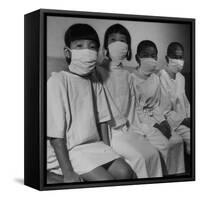 Victims of a Bomb in Hiroshima Waiting to Be Examined by A.B.C.C-Carl Mydans-Framed Stretched Canvas