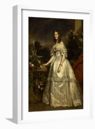 Victoire Auguste Antoinette, duchesse de Saxe, princesse de Saxe-Cobourg-Gotha, duchesse de-Franz Xaver Winterhalter-Framed Giclee Print
