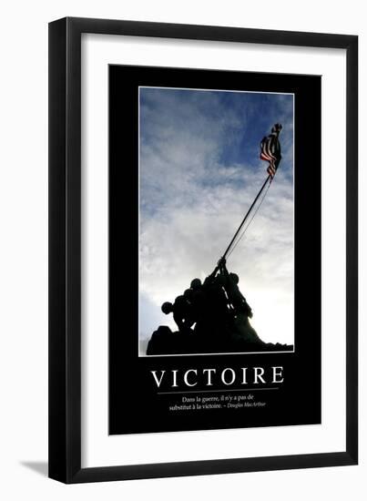 Victoire: Citation Et Affiche D'Inspiration Et Motivation-null-Framed Premium Photographic Print