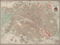 Plan de Paris vers 1883-Victor-Adolphe Malte-Brun-Framed Giclee Print