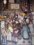 Detail of City Life-Victor Arnautoff-Stretched Canvas