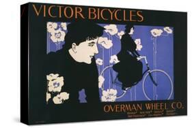 Victor Bicycles (horizontal)-William Henry Bradley-Stretched Canvas