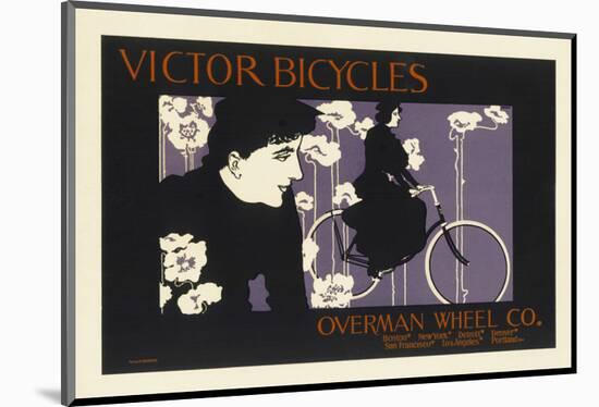 Victor Bicycles Overman Wheel Co.-Will Bradley-Mounted Premium Giclee Print