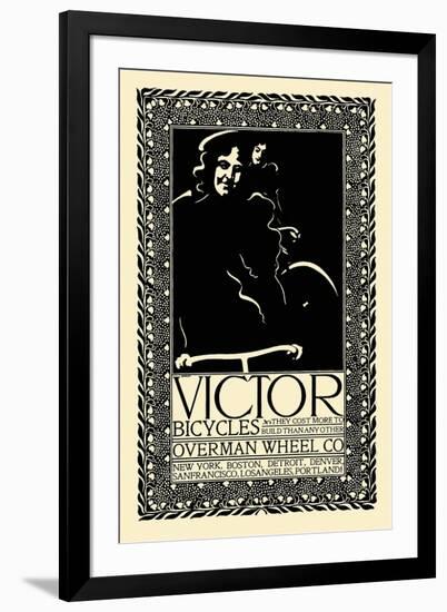 Victor Bicycles, Overman Wheel Co.-Will Bradley-Framed Art Print