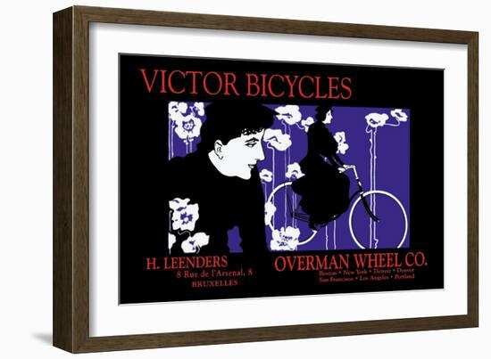 Victor Bicycles: Overman Wheel Company-William H. Bradley-Framed Premium Giclee Print