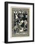 Victor Bicycles (vertical, monochrome)-William Henry Bradley-Framed Art Print