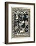 Victor Bicycles (vertical, monochrome)-William Henry Bradley-Framed Art Print