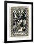 Victor Bicycles (vertical, monochrome)-William Henry Bradley-Framed Art Print