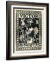 Victor Bicycles (vertical, monochrome)-William Henry Bradley-Framed Art Print