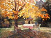The Terrace, Autumn-Victor Charreton-Stretched Canvas