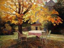 The Terrace, Autumn-Victor Charreton-Framed Stretched Canvas