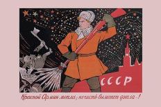 The Red Army's Broom Will Sweep Away-Victor Deni-Framed Art Print