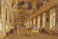 The Interior of the Louvre, the Galerie d'Apollon-Victor Duval-Framed Stretched Canvas