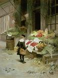 Children Have Afternoon Snack at Grocery Store-Victor Gabriel Gilbert-Art Print