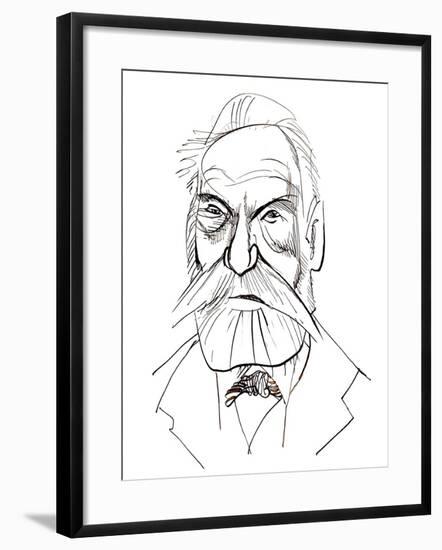 Victor Hugo - caricature of French writer-Neale Osborne-Framed Giclee Print