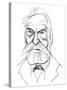 Victor Hugo - caricature of French writer-Neale Osborne-Stretched Canvas