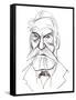 Victor Hugo - caricature of French writer-Neale Osborne-Framed Stretched Canvas