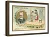 Victor Hugo, French Author, and a Scene from His Novel Notre Dame De Paris-null-Framed Giclee Print