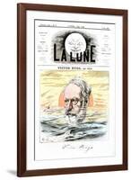 Victor Hugo, French Poet, Dramatist and Novelist, 1867-Andre Gill-Framed Giclee Print