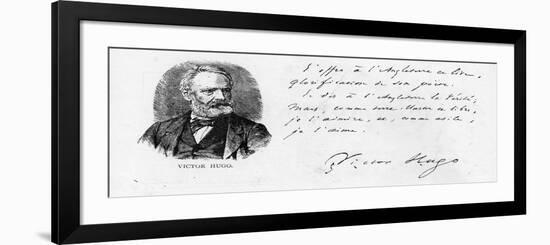 Victor Hugo's Dedication to England of His Book on Shakespeare, C.1864-Victor Hugo-Framed Giclee Print