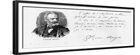 Victor Hugo's Dedication to England of His Book on Shakespeare, C.1864-Victor Hugo-Framed Giclee Print