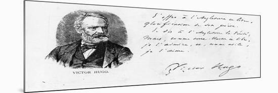 Victor Hugo's Dedication to England of His Book on Shakespeare, C.1864-Victor Hugo-Mounted Giclee Print