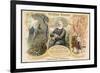 Victor Hugo with Scenes from Two of His Books-null-Framed Premium Giclee Print