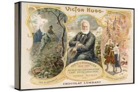 Victor Hugo with Scenes from Two of His Books-null-Stretched Canvas