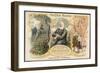 Victor Hugo with Scenes from Two of His Books-null-Framed Art Print