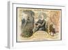 Victor Hugo with Scenes from Two of His Books-null-Framed Art Print