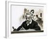 Victor Hugo Writing His Novel Notre Dame de Paris-null-Framed Giclee Print