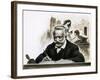 Victor Hugo Writing His Novel Notre Dame de Paris-null-Framed Giclee Print