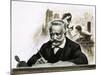 Victor Hugo Writing His Novel Notre Dame de Paris-null-Mounted Giclee Print