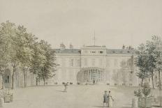 Recueil de 21 vues de Paris et de ses environs : "château de Saint-Leu. Façade sur cour avec-Victor-Jean Nicolle-Stretched Canvas