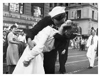 Kissing the War Goodbye in Times Square, 1945, II-Victor Jorgensen-Framed Art Print