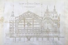 Gare d'Orsay (Paris) : coupe longitudinale-Victor Laloux-Giclee Print