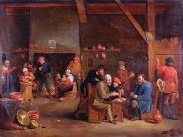 Tavern Interior with Card Players-Victor Mahu-Framed Giclee Print