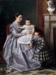 Retrato De La Familia Del Pintor, 1864-1865-Victor Manzano Y Mejorada-Framed Giclee Print