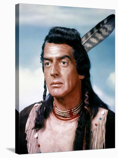 Victor Mature CHIEF CRAZY HORSE, 1955 directed by GEORGE SHERMAN (photo)-null-Stretched Canvas