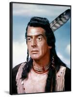 Victor Mature CHIEF CRAZY HORSE, 1955 directed by GEORGE SHERMAN (photo)-null-Framed Photo