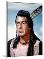 Victor Mature CHIEF CRAZY HORSE, 1955 directed by GEORGE SHERMAN (photo)-null-Framed Photo
