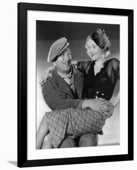 Victor McLaglen and Margot Grahame. THE INFORMER, 1935 directed by JOHN FORD (b/w photo)-null-Framed Photo