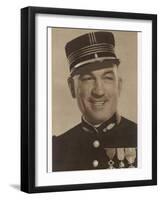 Victor Mclaglen British Actor in British Silent Films and American Talkies Seen Here in Uniform-null-Framed Photographic Print