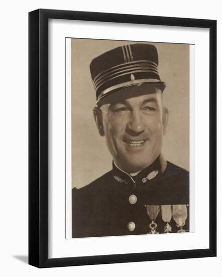 Victor Mclaglen British Actor in British Silent Films and American Talkies Seen Here in Uniform-null-Framed Photographic Print