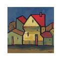 Houses II-Victor Moreno-Mounted Art Print