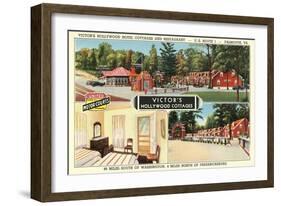 Victor's Hollywood Cottages, Falmouth-null-Framed Art Print