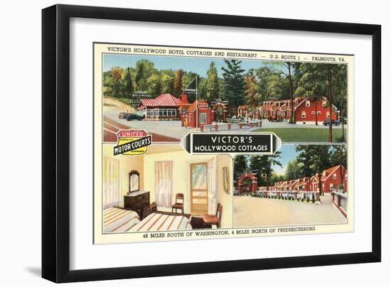 Victor's Hollywood Cottages, Falmouth-null-Framed Art Print