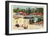 Victor's Hollywood Cottages, Falmouth-null-Framed Art Print