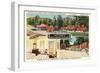 Victor's Hollywood Cottages, Falmouth-null-Framed Art Print