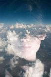 Dream like Surreal Double Exposure Portrait of Attractive Lady Combined with Aerial View Photograph-Victor Tongdee-Photographic Print